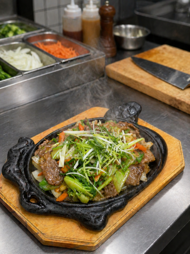 Beef/Chicken with Mixed Vegetable Sizzling