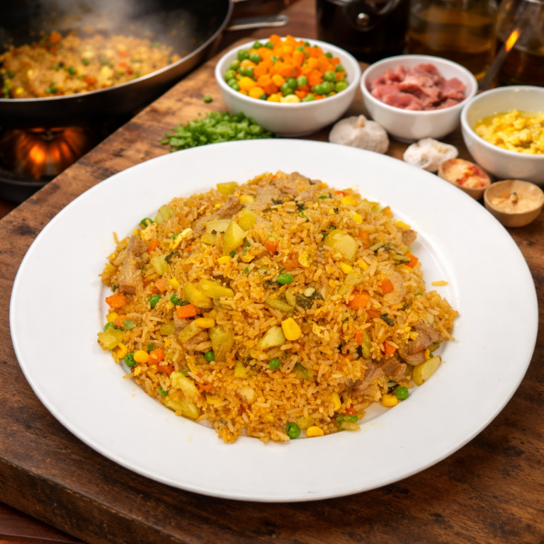 Fried Rice with Beef & Pickled Mustard Green